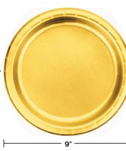 Creative Converting Gold Foil Paper Plates, Pack Of 8