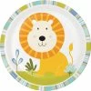 Creative Converting Happy Jungle Dessert Plates, Lion, 8 Ct