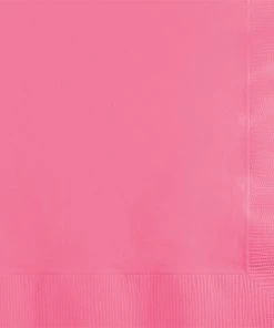 Creative Converting Candy Pink Beverage Napkin 2Ply, 50 Ct Solid Color Tableware