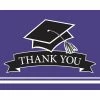 Creative Converting Graduation Party Supplies Graduation School Spirit Purple Thank You Notes, 25 Ct