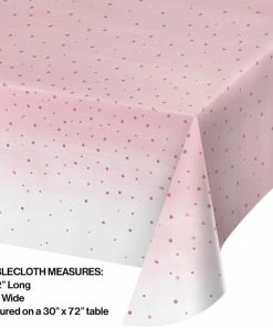 Creative Converting Themed Tableware Rose' All Day Plastic Tablecover All Over Print, 54