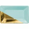Creative Converting General Decorations Mint And Gold Foil Appetizer Plates, 8 Ct