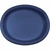 Creative Converting Navy Oval Platter 10" X 12", 8 Ct Solid Color Tableware