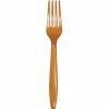 Creative Converting Pumpkin Spice Orange Plastic Forks, 24 Ct