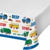 Creative Converting Kids Birthday Party Themes Traffic Jam Plastic Tablecover 48" X 88"