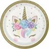Creative Converting Unicorn Baby Shower Dessert Plates, Pack Of 8 Baby Showers