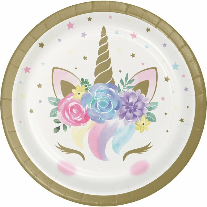 Creative Converting Unicorn Baby Shower Dessert Plates, Pack Of 8 Baby Showers