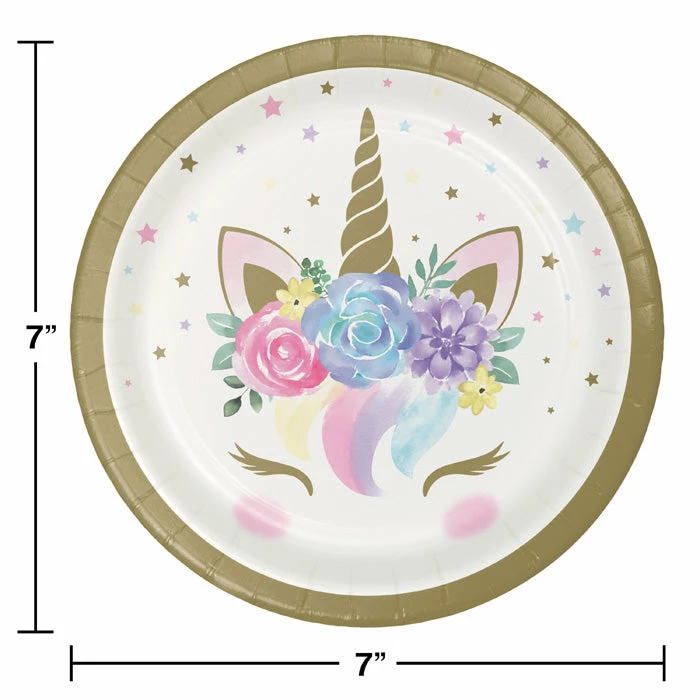 Creative Converting Unicorn Baby Shower Dessert Plates, Pack Of 8 Baby Showers