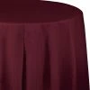 Creative Converting Solid Color Tableware Burgundy Tablecover, Octy Round 82" Plastic