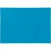 Creative Converting Solid Color Tableware Turquoise Blue Placemats, 50 Ct