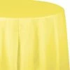 Creative Converting Solid Color Tableware Mimosa Tablecover, Octy Round 82" Plastic