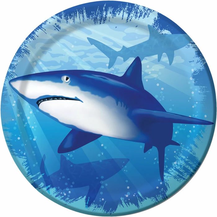 Creative Converting Shark Splash Dessert Plates, 8 Ct