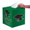 Creative Converting Graduation Card Box, Grad, 9" Green Graduation Party Supplies