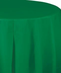 Creative Converting Emerald Green Tablecover, Octy Round 82