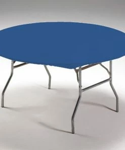 Creative Converting Solid Color Tableware Stay Put Tablecover Royal Blue, 60"