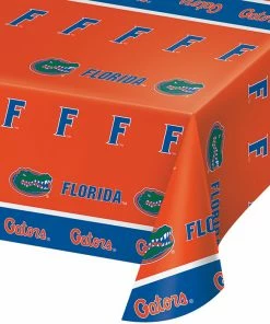 Creative Converting NCAA College Themed Party Decorations University Of Florida Plastic Table Cover, 54" X 108"