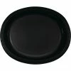 Creative Converting Black Velvet Oval Platter 10" X 12", 8 Ct Solid Color Tableware