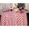 Creative Converting Red Gingham Tablecover, Octy Round 82" Plastic
