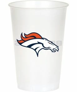 Creative Converting Denver Broncos Plastic Cup, 20Oz, 8 Ct NFL And Football Party Supplies