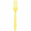 Creative Converting Mimosa Yellow Plastic Forks, 24 Ct Solid Color Tableware