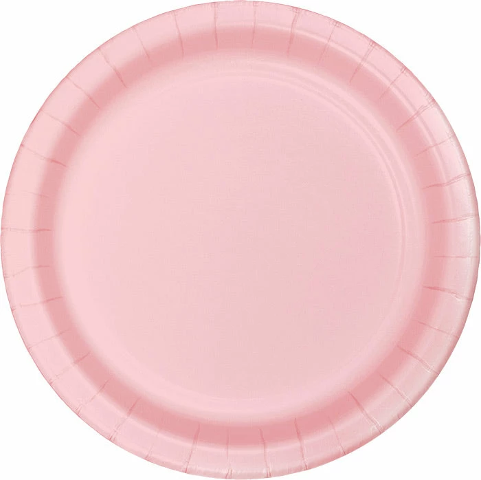 Creative Converting Solid Color Tableware Classic Pink Banquet Plates, 24 Ct