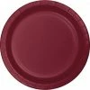 Creative Converting Burgundy Red Banquet Plates, 24 Ct Solid Color Tableware
