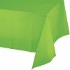 Creative Converting Solid Color Tableware Fresh Lime Tablecover Plastic 54" X 108"