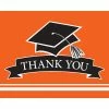 Creative Converting Graduation School Spirit Orange Thank You Notes, 25 Ct Graduation Party Supplies