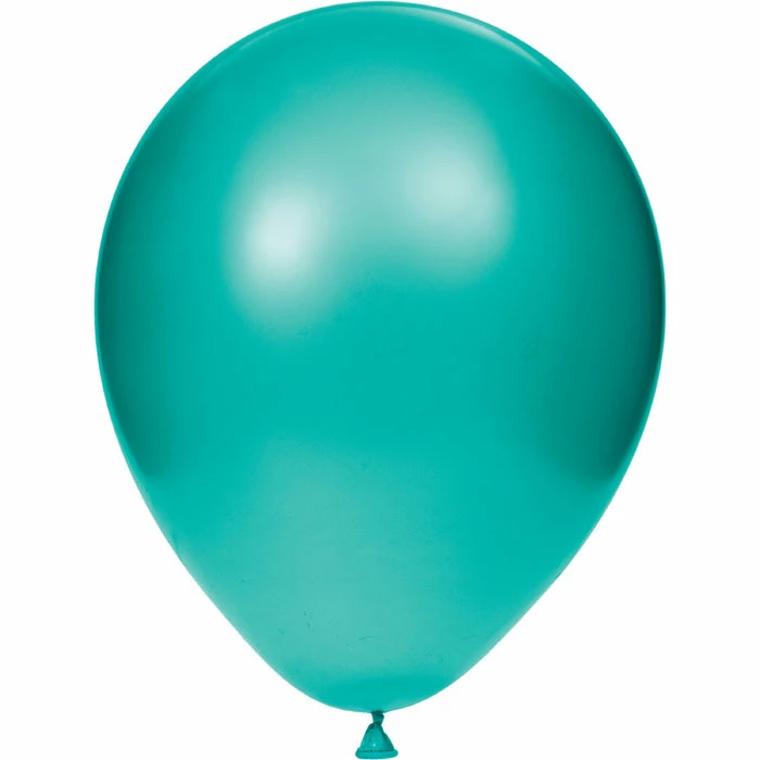 Creative Converting Latex Balloons 12" Teal Lagoon, 15 Ct Solid Color Tableware