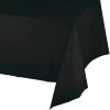 Creative Converting Black Velvet Tablecover Plastic 54" X 108" Solid Color Tableware