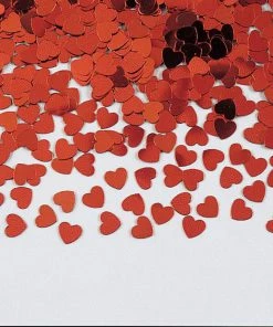 Creative Converting Valentine's Day Party Decorations Red Heart Confetti, 0.5 Oz