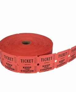 Creative Converting General Decorations Red/Blue/Orange/Green 50/50 Ticket Roll