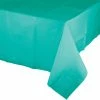 Creative Converting Teal Lagoon Tablecover 54"X 108" Polylined Tissue Solid Color Tableware