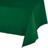 Creative Converting Hunter Green Tablecover Plastic 54" X 108" Solid Color Tableware