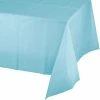 Creative Converting Pastel Blue Tablecover Plastic 54" X 108" Solid Color Tableware