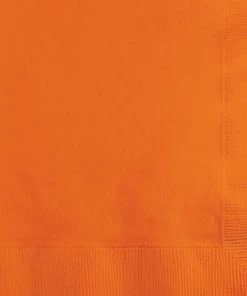 Creative Converting Sunkissed Orange Beverage Napkin, 3 Ply, 50 Ct