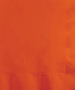 Creative Converting Sunkissed Orange Beverage Napkin 2Ply, 50 Ct