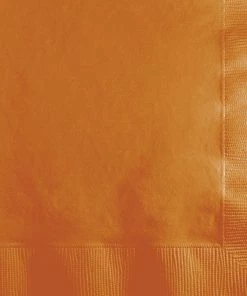 Creative Converting Solid Color Tableware Pumpkin Spice Beverage Napkin, 3 Ply, 50 Ct