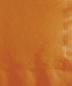 Creative Converting Solid Color Tableware Pumpkin Spice Beverage Napkin 2Ply, 50 Ct