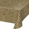 Creative Converting Basket Weave Plastic Table Cover, 54" X 108" Themed Tableware