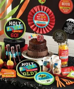 Creative Converting Age Humor Plastic Tablecover All Over Print, 54