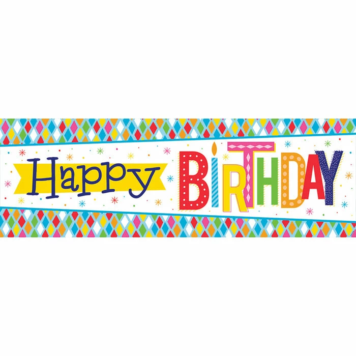 Creative Converting Bright Birthday Giant Party Banner