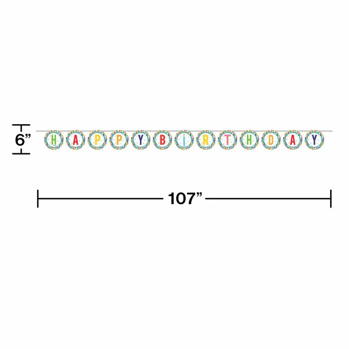 Creative Converting Bright Birthday Banner