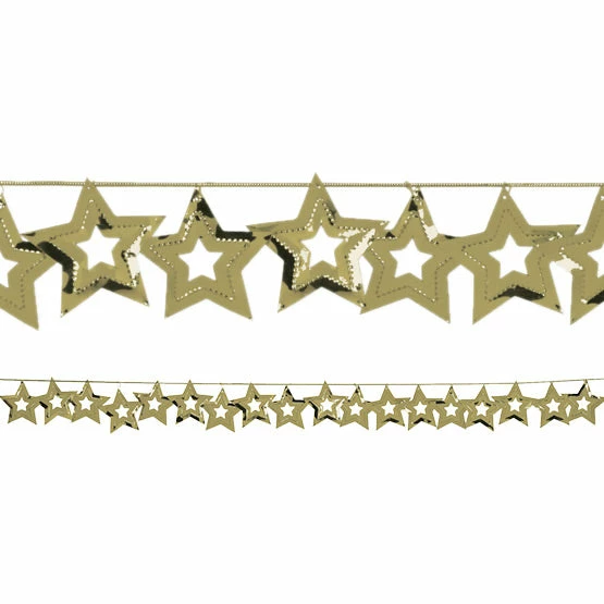Creative Converting General Decorations Gold Stars Foil Garland, 9 Ft.