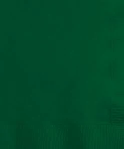 Creative Converting Hunter Green Beverage Napkin, 3 Ply, 50 Ct Solid Color Tableware