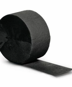 Creative Converting Black Velvet Crepe Streamers 81'