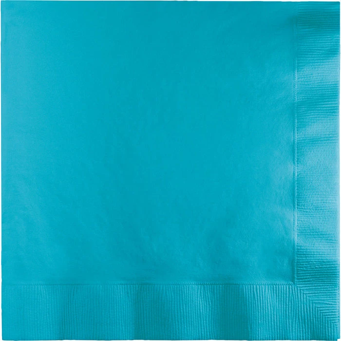 Creative Converting Solid Color Tableware Bermuda Blue Beverage Napkins, 20 Ct