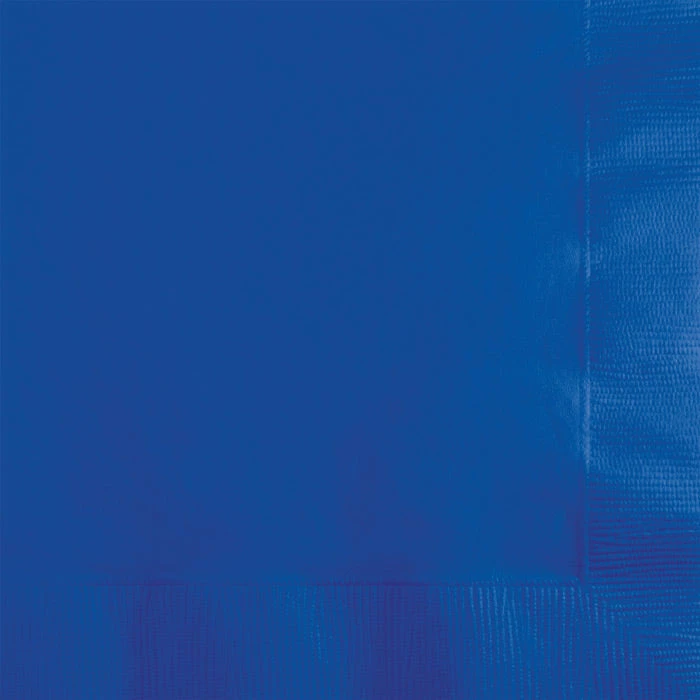 Creative Converting Solid Color Tableware Cobalt Beverage Napkin 2Ply, 50 Ct