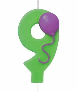 Creative Converting Birthday Party Candles #9 Balloon Candle