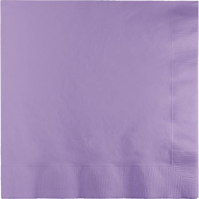 Creative Converting Luscious Lavender Beverage Napkin, 3 Ply, 50 Ct